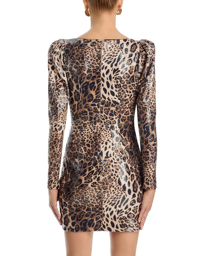 AQUA Sequin Animal Print Dress - Exclusive 5