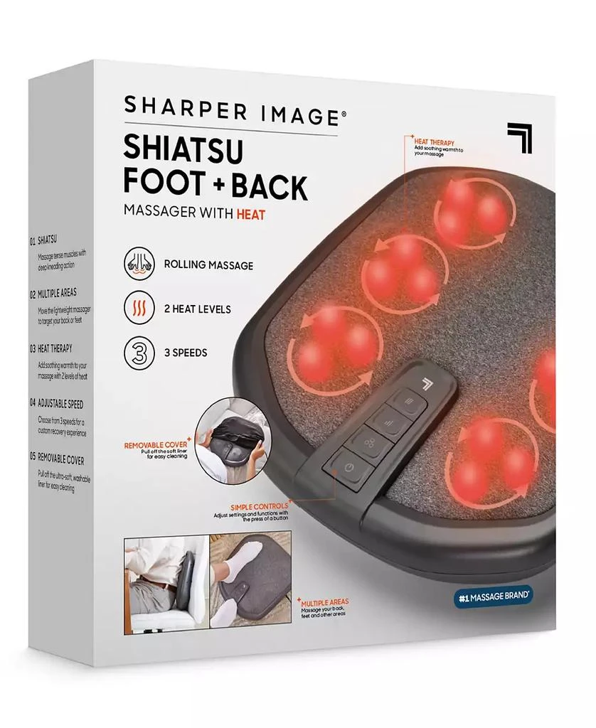 Sharper Image Shiatsu Foot and Back Massager with Heat 3