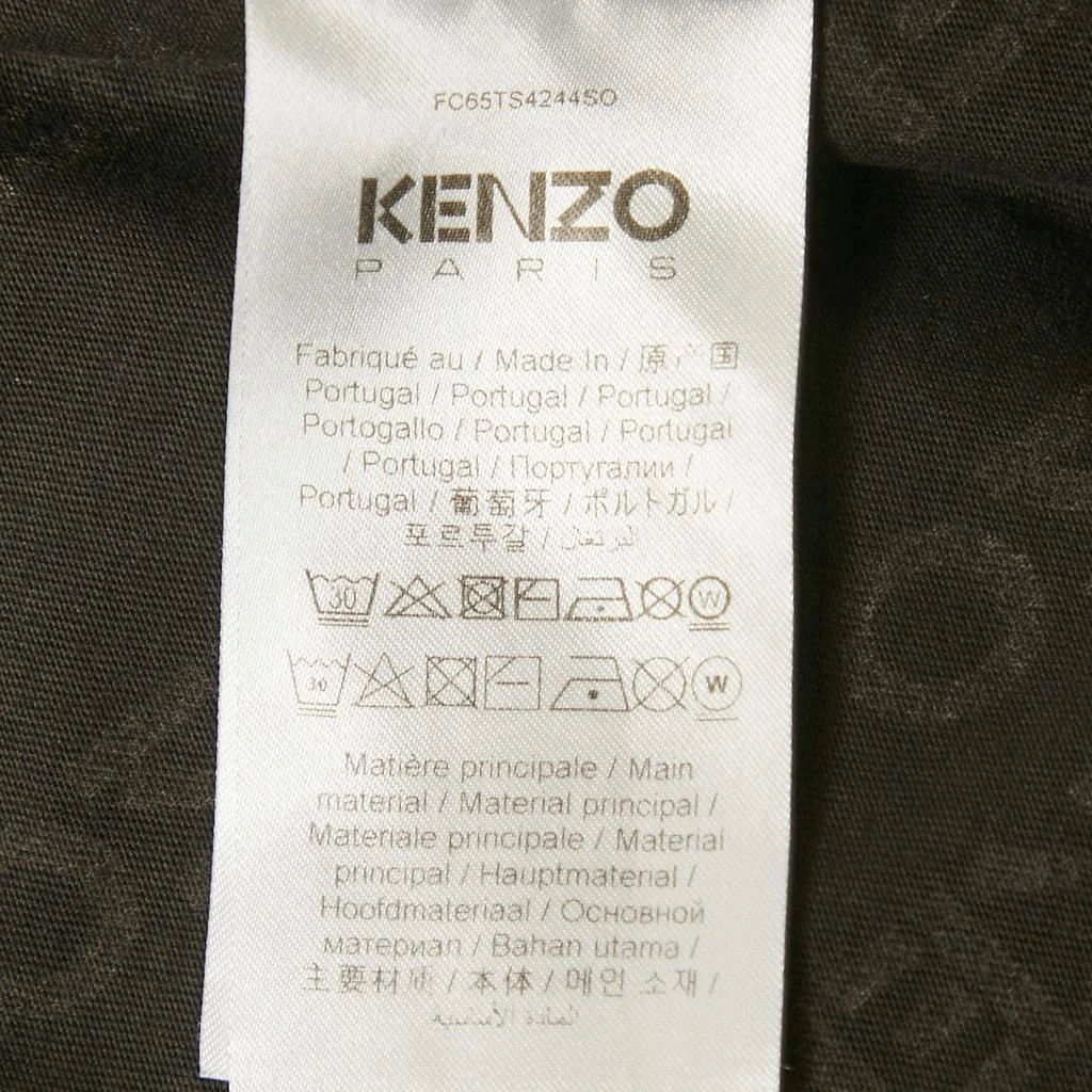 Kenzo Kenzo Grey Logo All Over Print Jersey T-Shirt S 5