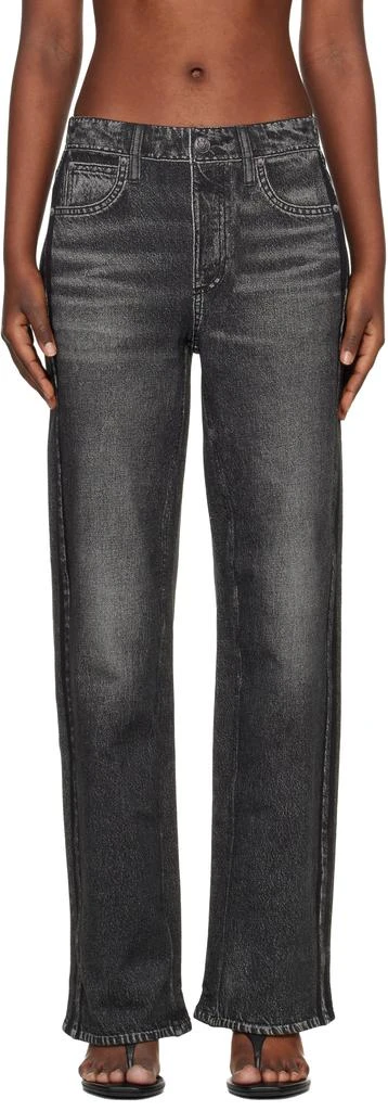Rag & Bone Black Miramar Wide-Leg Track Pants