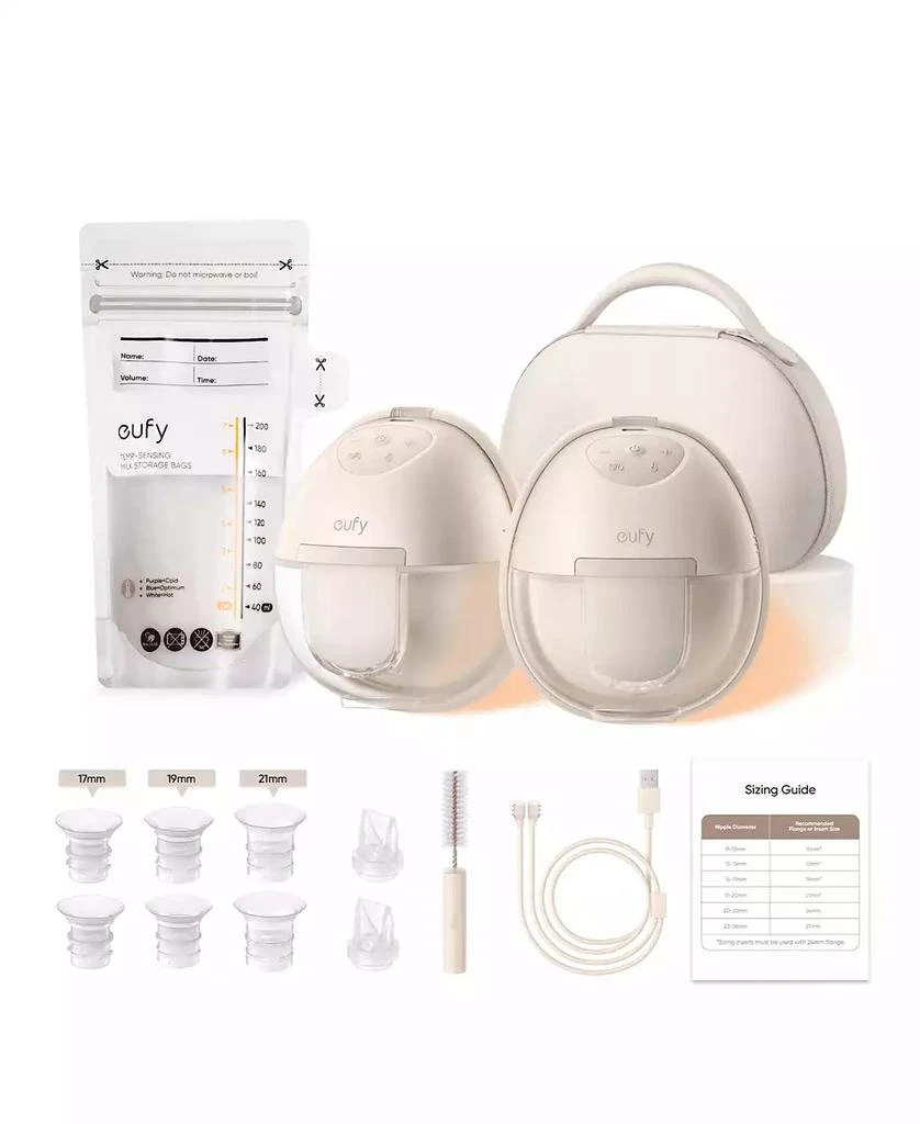 eufy Baby Heated Wearable Breast Pump S1 Pro with Milk Storage Bag (120 Pieces)
