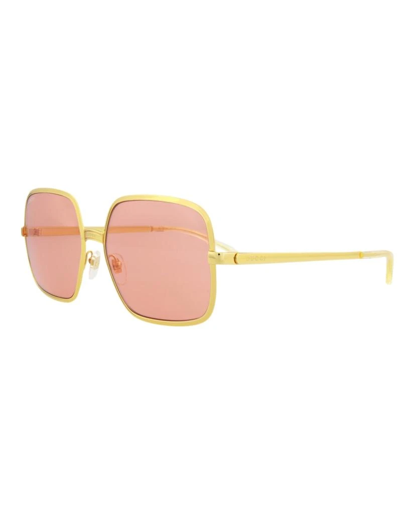 Gucci Square-Frame Metal Sunglasses 2