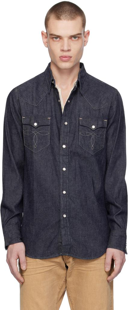 RRL Indigo Western Denim Shirt