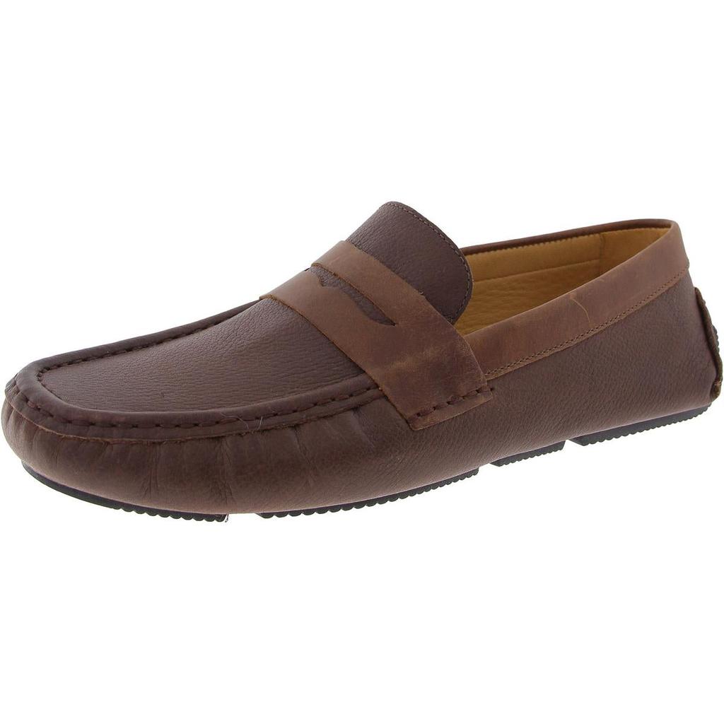 Massimo Matteo Womens Padded Insole Leather Loafers
