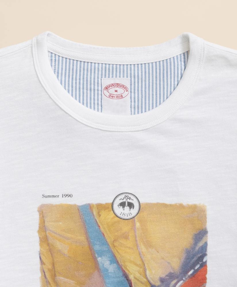 Brooks Brothers Slub Cotton Graphic T-Shirt
