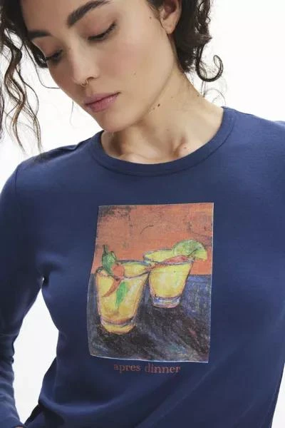 Urban Outfitters Après Dinner Graphic Long Sleeve Tee 4