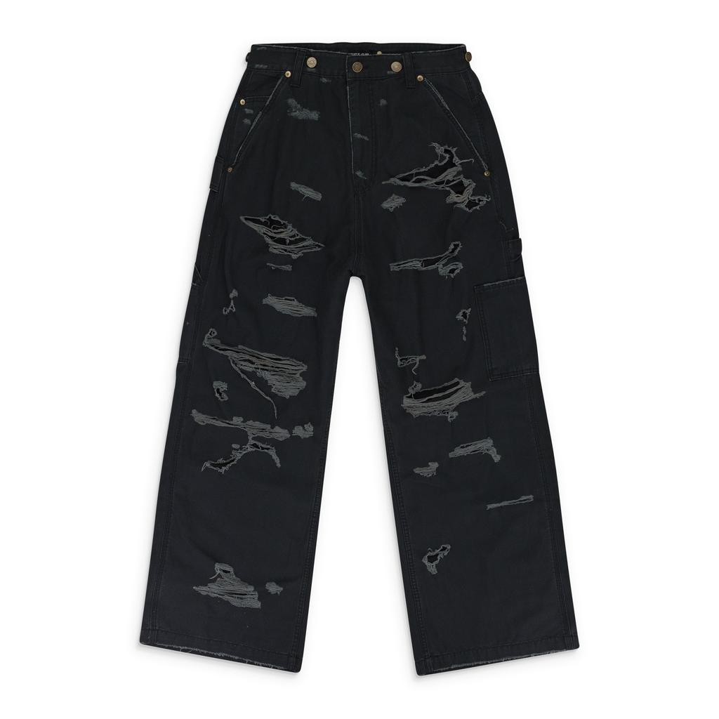 Project G/R BLACK DISTRESSED PATCH WORK SWEATPANTS