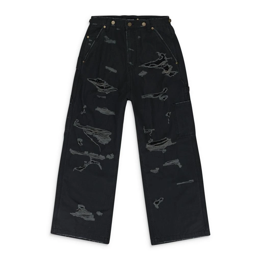 Project G/R BLACK DISTRESSED PATCH WORK SWEATPANTS 1