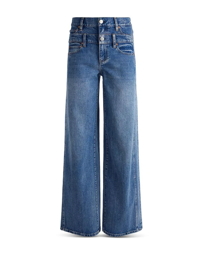 Alice + Olivia Double Waistband Jeans in Brooklyn Blue 3