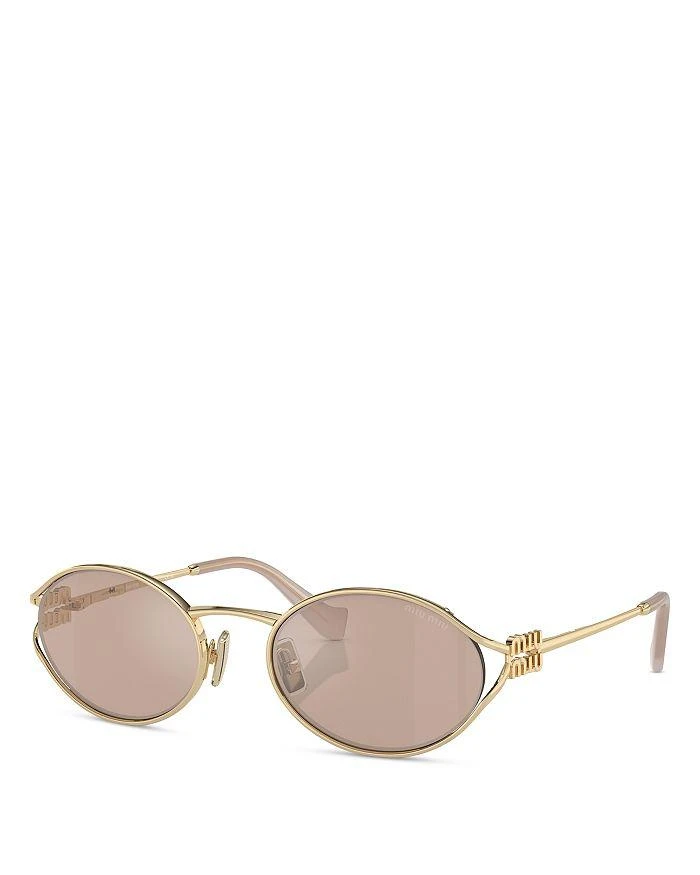 Miu Miu Metal Oval Sunglasses, 54mm 1