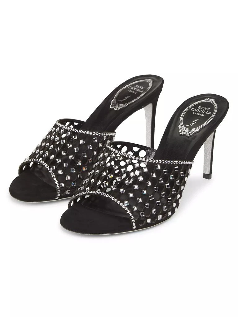 Rene Caovilla Crystal-Embellished 75MM Suede Sandals 2