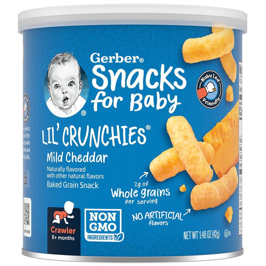 Gerber Snacks for Baby Lil Crunchies Baked Corn Mild Cheddar