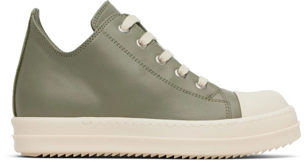 Rick Owens Kids Green Hollywood Low Sneakers
