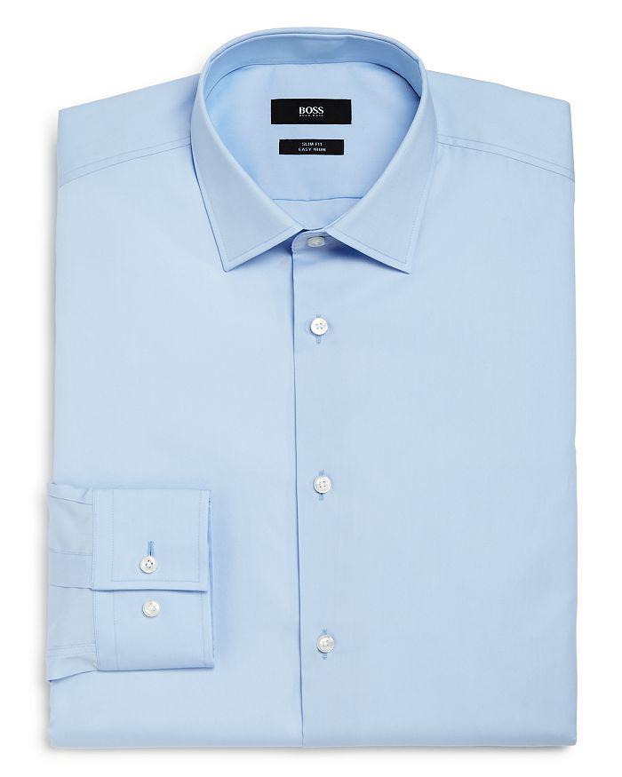 Boss slim fit dress shirt deals