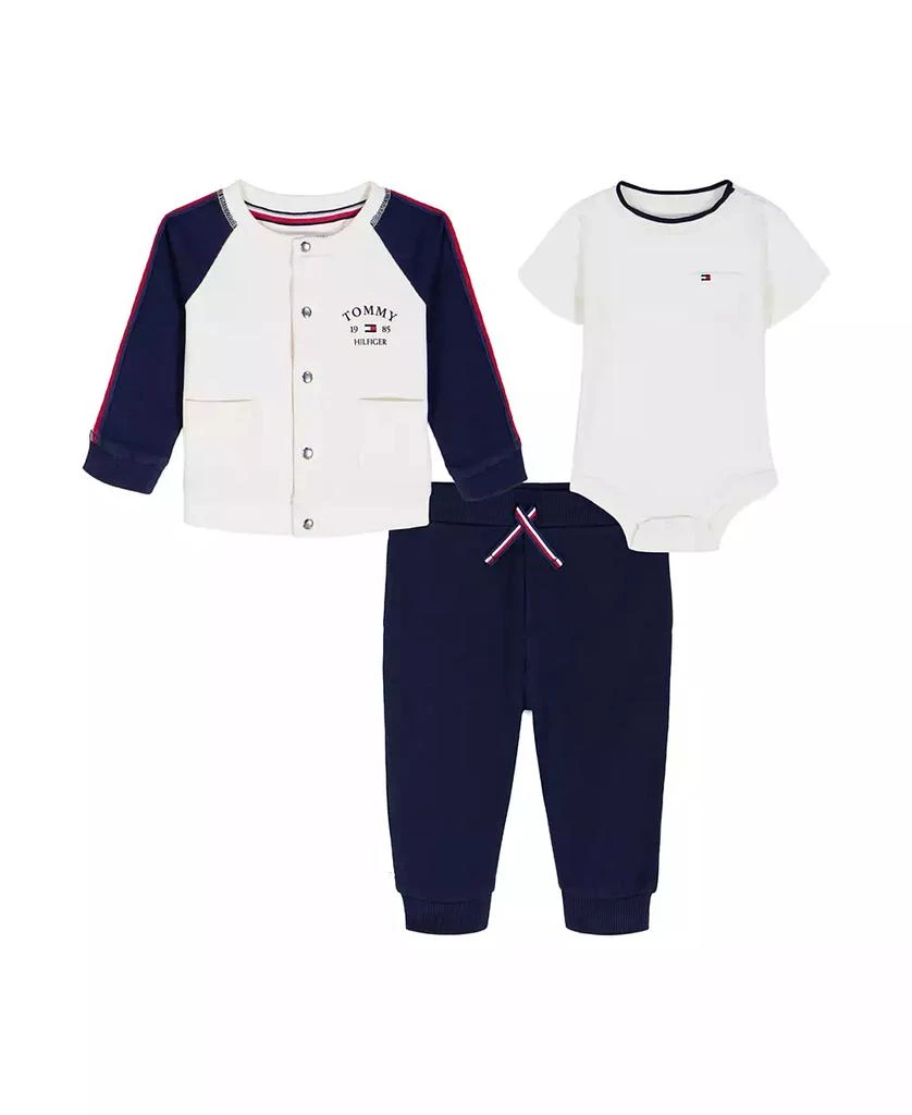 Tommy Hilfiger Baby Boys
 Long-Sleeve Jacket, Bodysuit and Joggers, 3-Piece Set