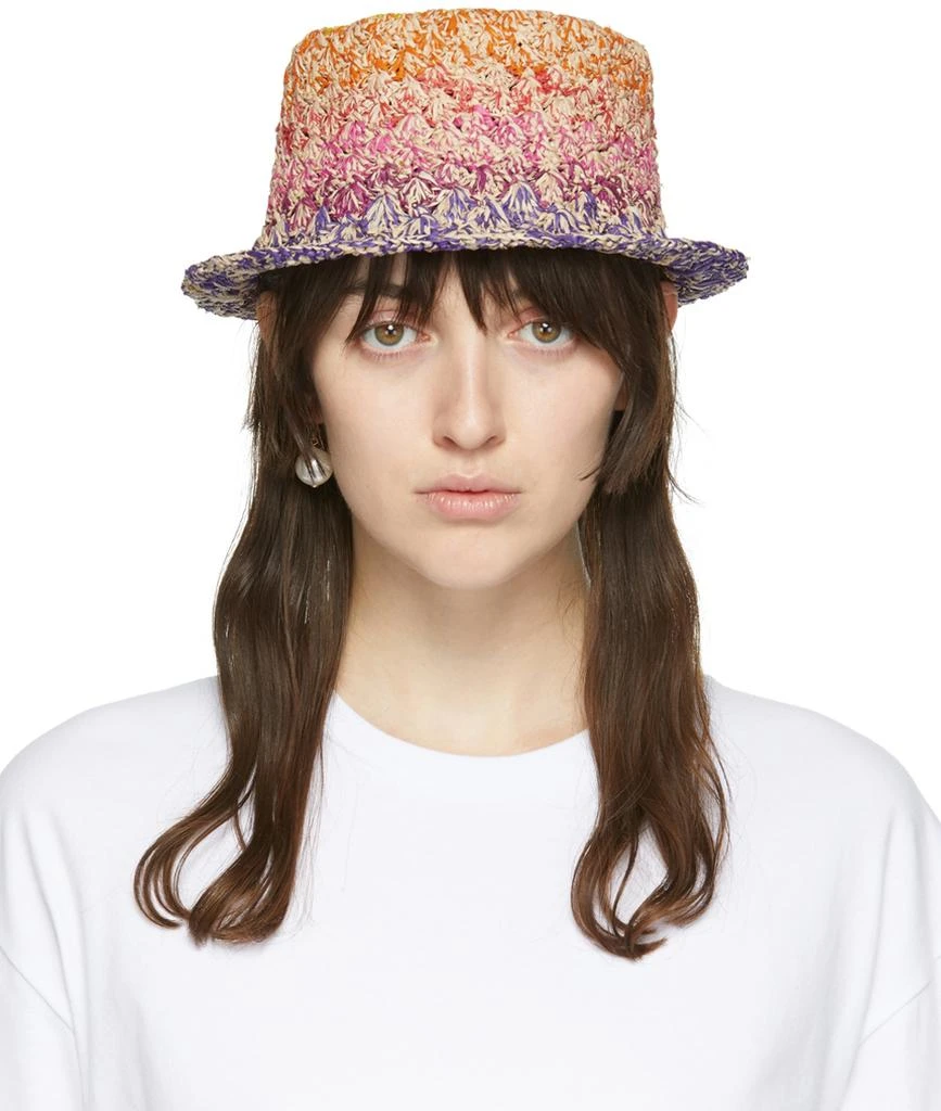 Isabel Marant Multicolor Raffia Hat 1