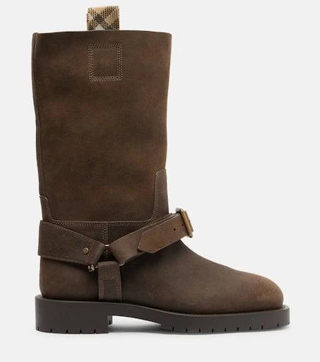 Burberry Soft Saddle suede knee-high boots 4