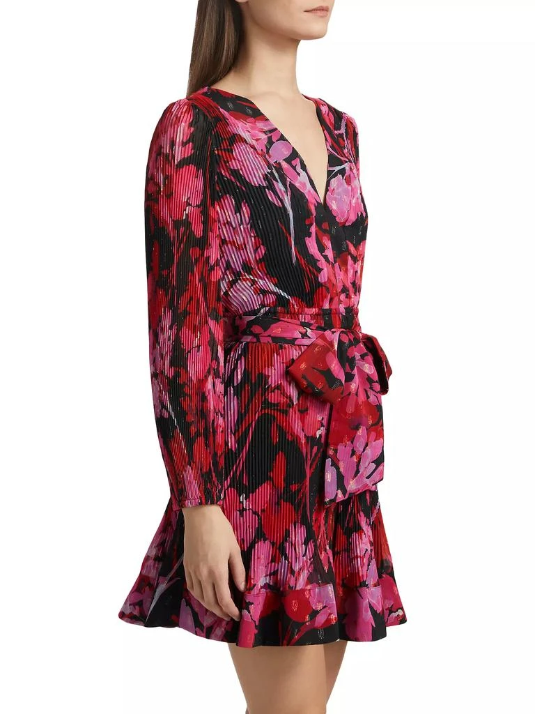 Milly Liv Floral Pleated Midi-Dress 4