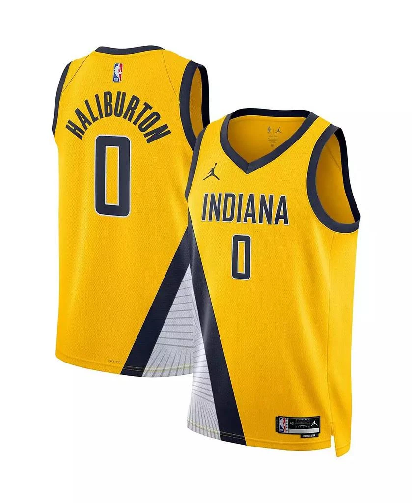 Jordan Men's and Women's Tyrese Haliburton Gold Indiana Pacers Swingman Jersey - Statement Edition 1