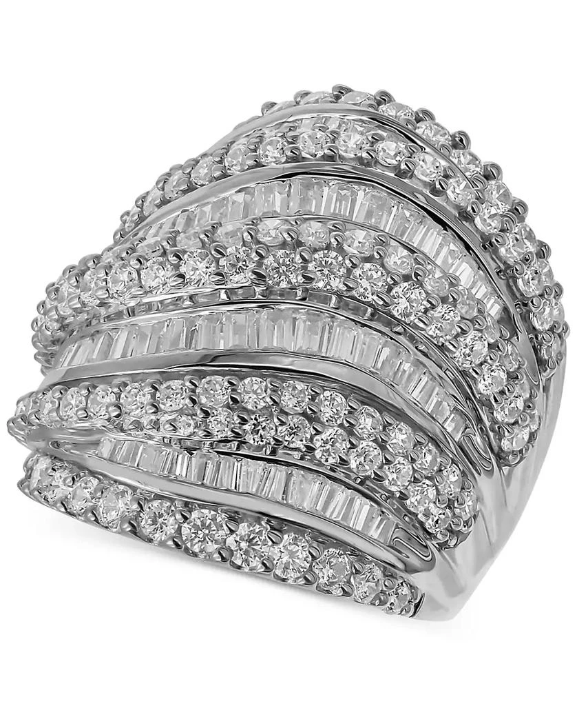 Macy
s Diamond Round 
Baguette Statement Ring (4 ct. t.w.) in 14k White Gold
