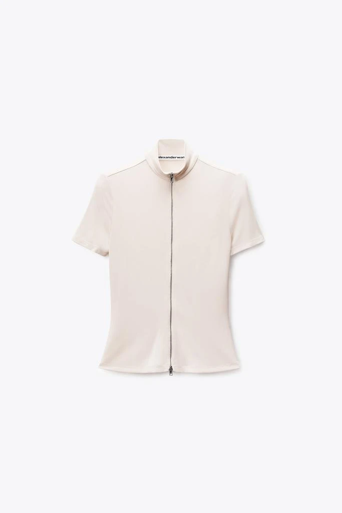 Alexander Wang Rashguard Mock Neck Short Sleeve Top 2
