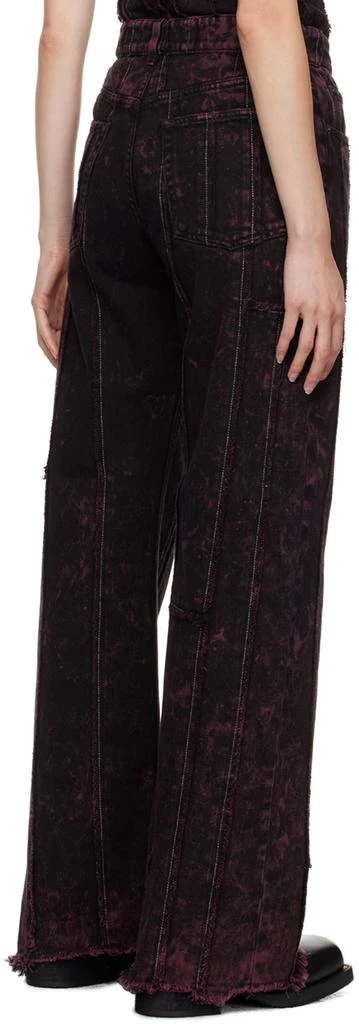 Acne Studios Burgundy Loose Fit Jeans 3