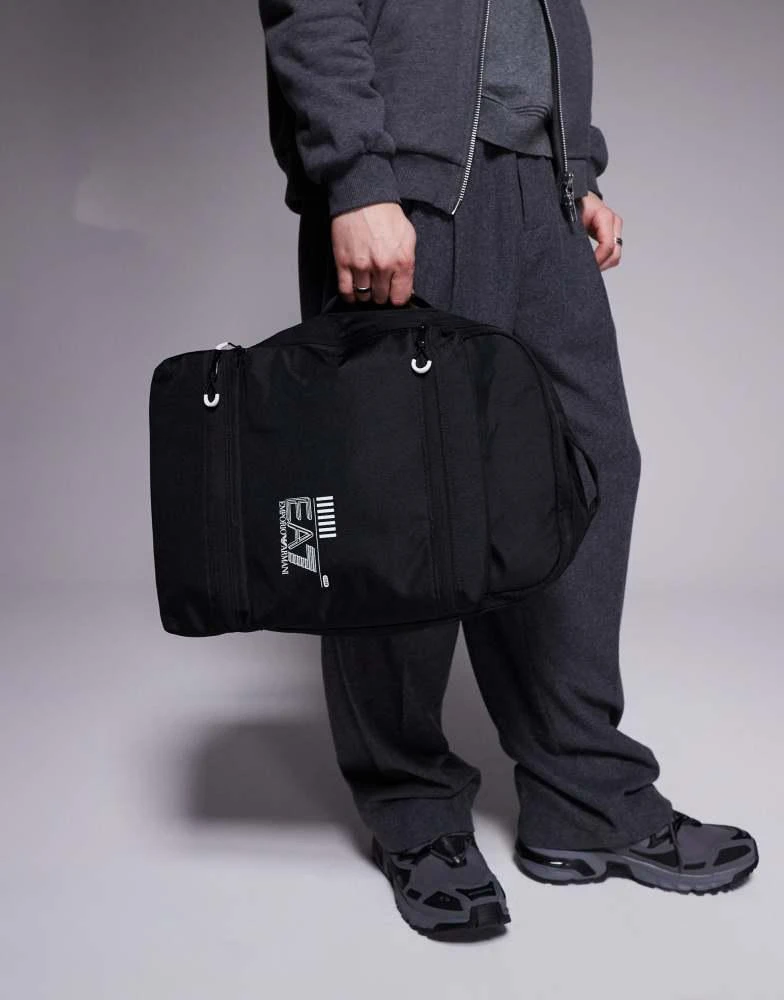 EA7 Armani EA7 logo backpack in black 2