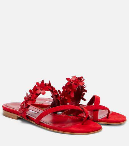 Manolo Blahnik Pink Hourani 105 Heeled Sandals - Shoes