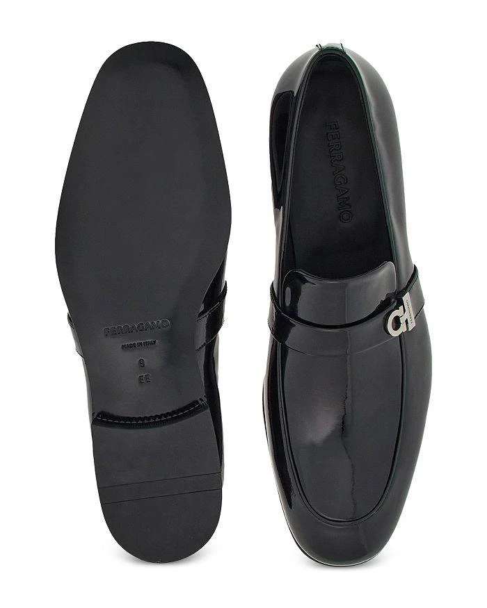 Salvatore Ferragamo Men's Deal Gancio Patent Leather Loafers 3
