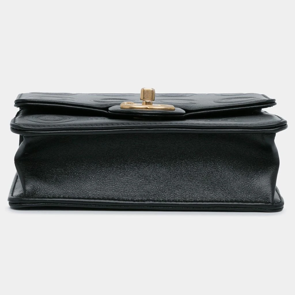 Chanel Chanel Black Leather Mini Square Coco Embossed Flap Bag 5