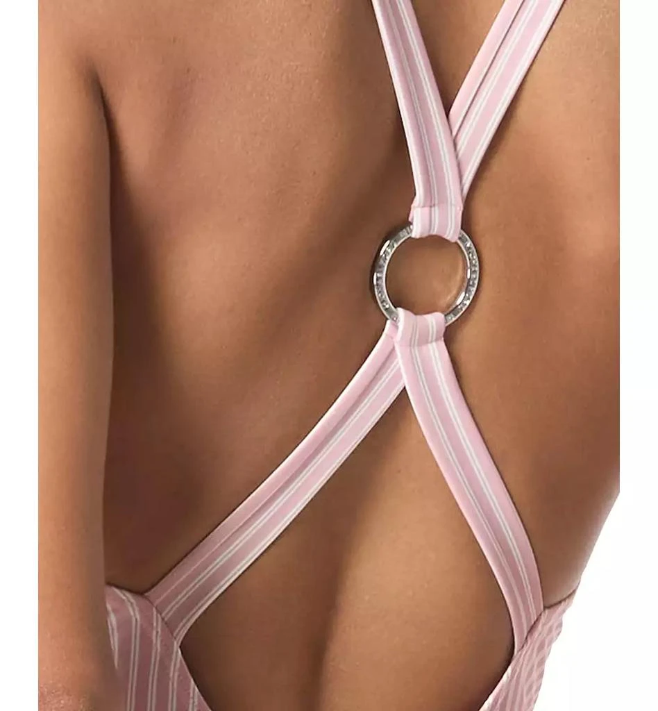Michael Kors Women's Plunging V-Neck Cross-Back One-Piece Swimsuit 3