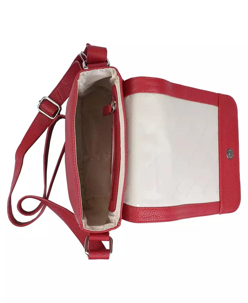 Mancini Leather Goods Pebbled Collection Page Leather Crossbody Bag 4