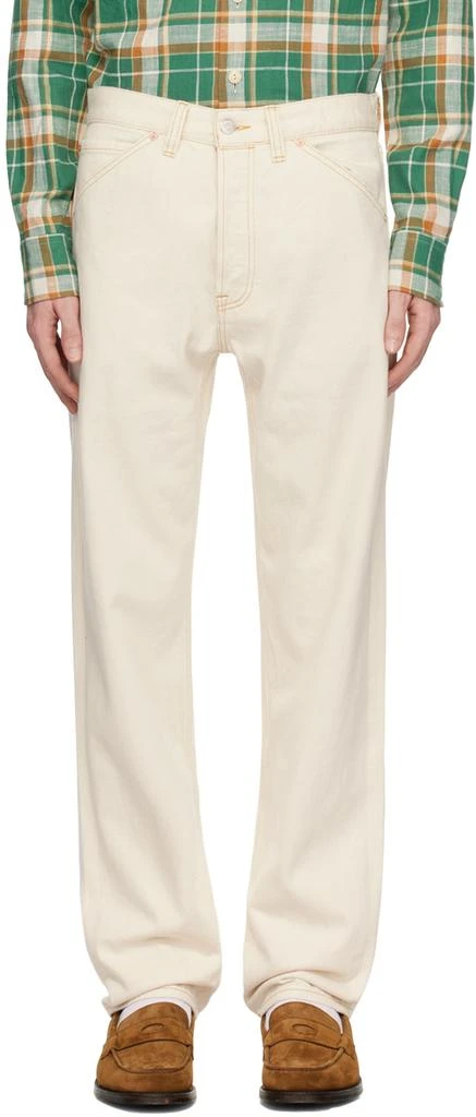 Drake's Off-White Patchless Jeans 1
