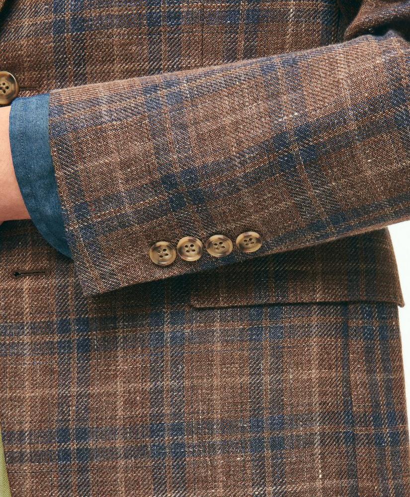 Brooks Brothers Slim Fit Plaid Hopsack Sport Coat in Linen