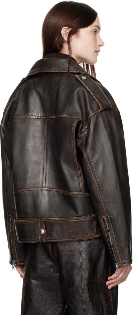 STAND STUDIO Black Isobelle Biker Leather Jacket 3
