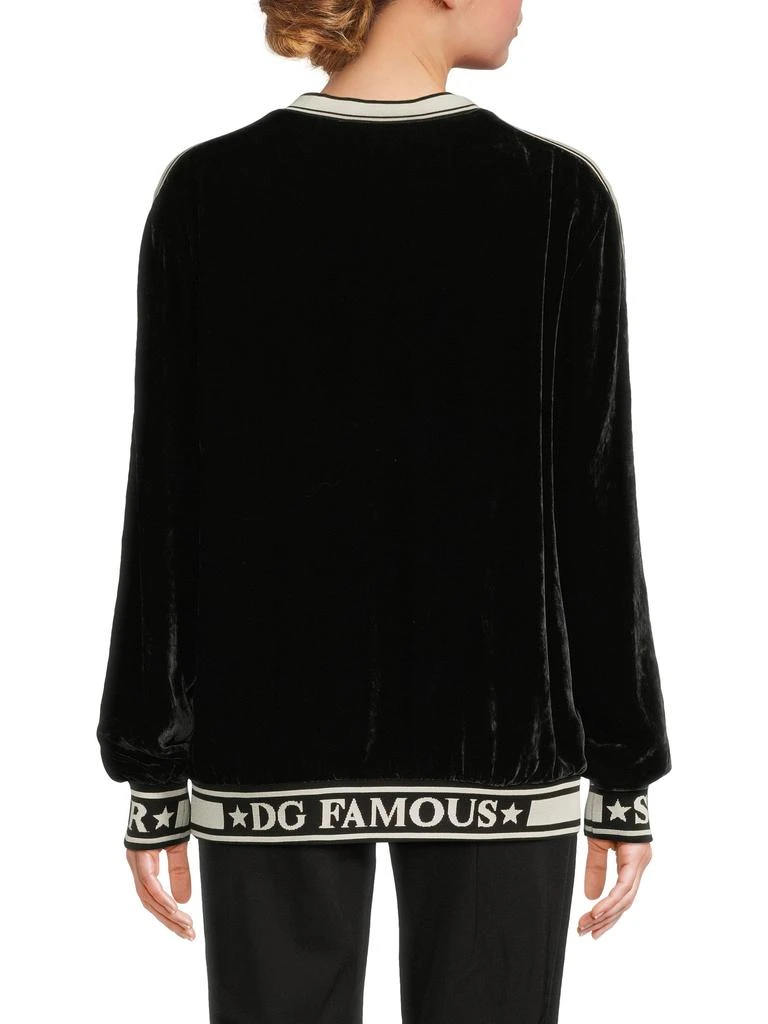 Dolce 
Gabbana Logo Velvet Sweatshirt 3