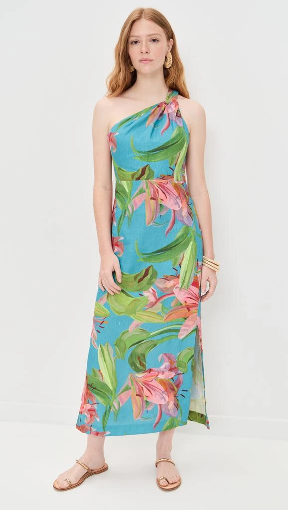 Farm Rio One Shoulder Midi Dress 6