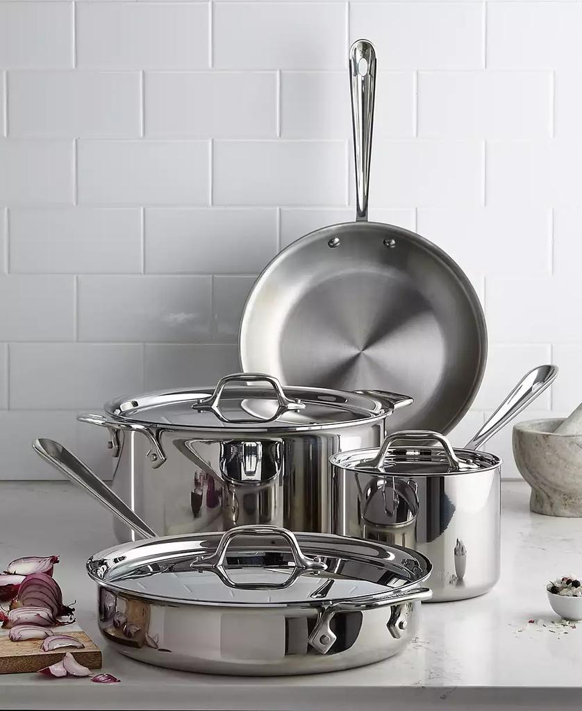 All-Clad D3 Stainless Steel Cookware Set, Exclusively at Macy’s, 7 Piece
