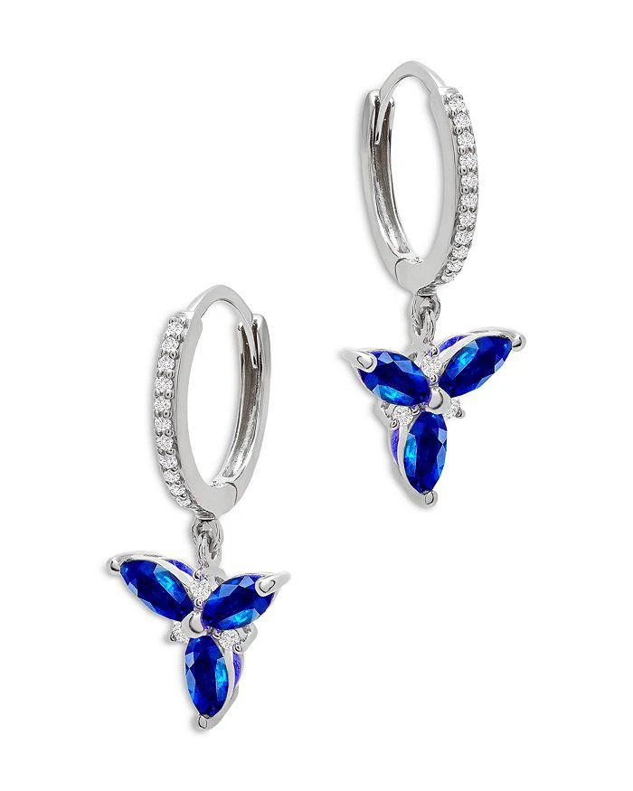 Bloomingdale
s Blue Sapphire 
Diamond Trio Drop Earrings in 14K White Gold