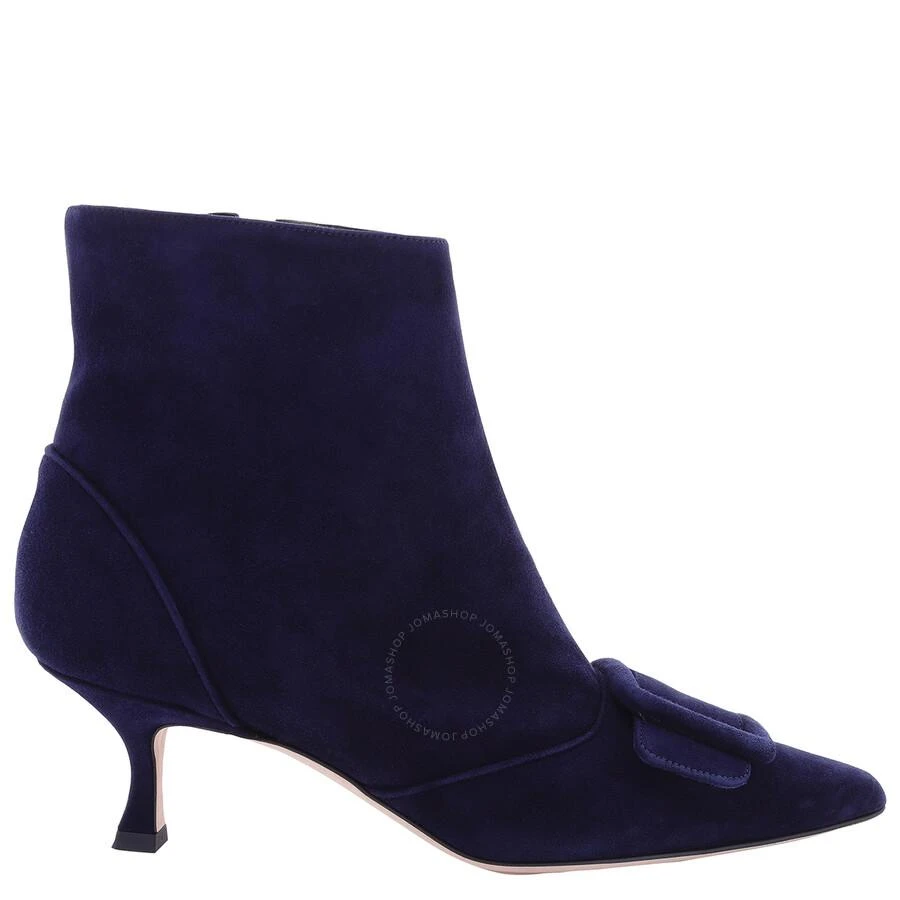 Manolo Blahnik Navy Baylow 50 Ankle Boots 1