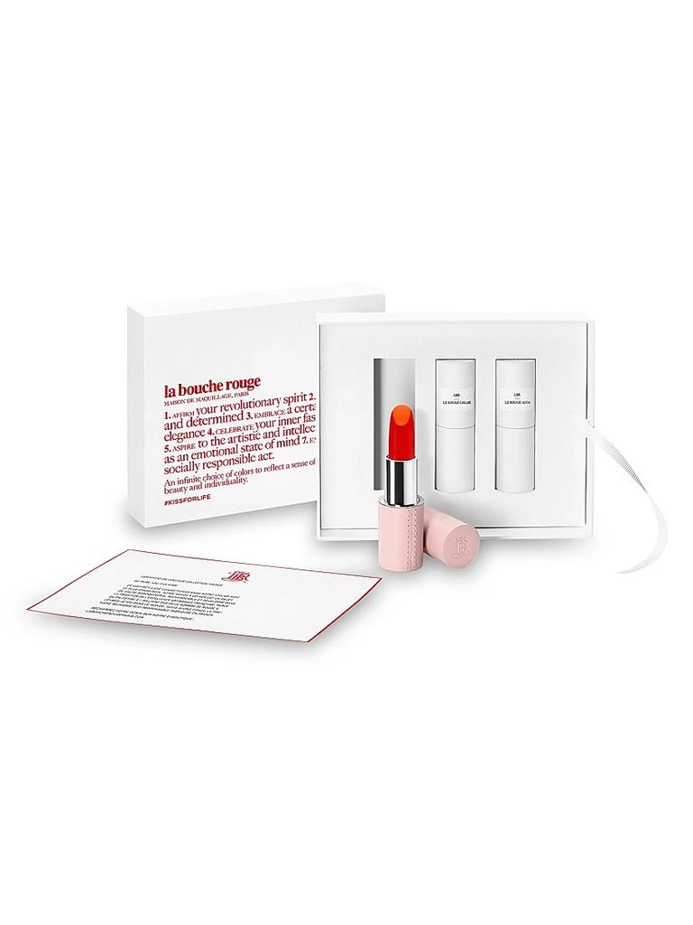 La Bouche Rouge Lipstick Set With Fine Leather Case