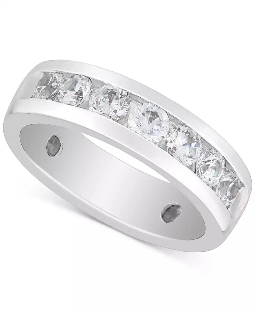 Grown With Love Men's Lab Grown Diamond Band (1-1/2 ct. t.w.) in 10k White Gold