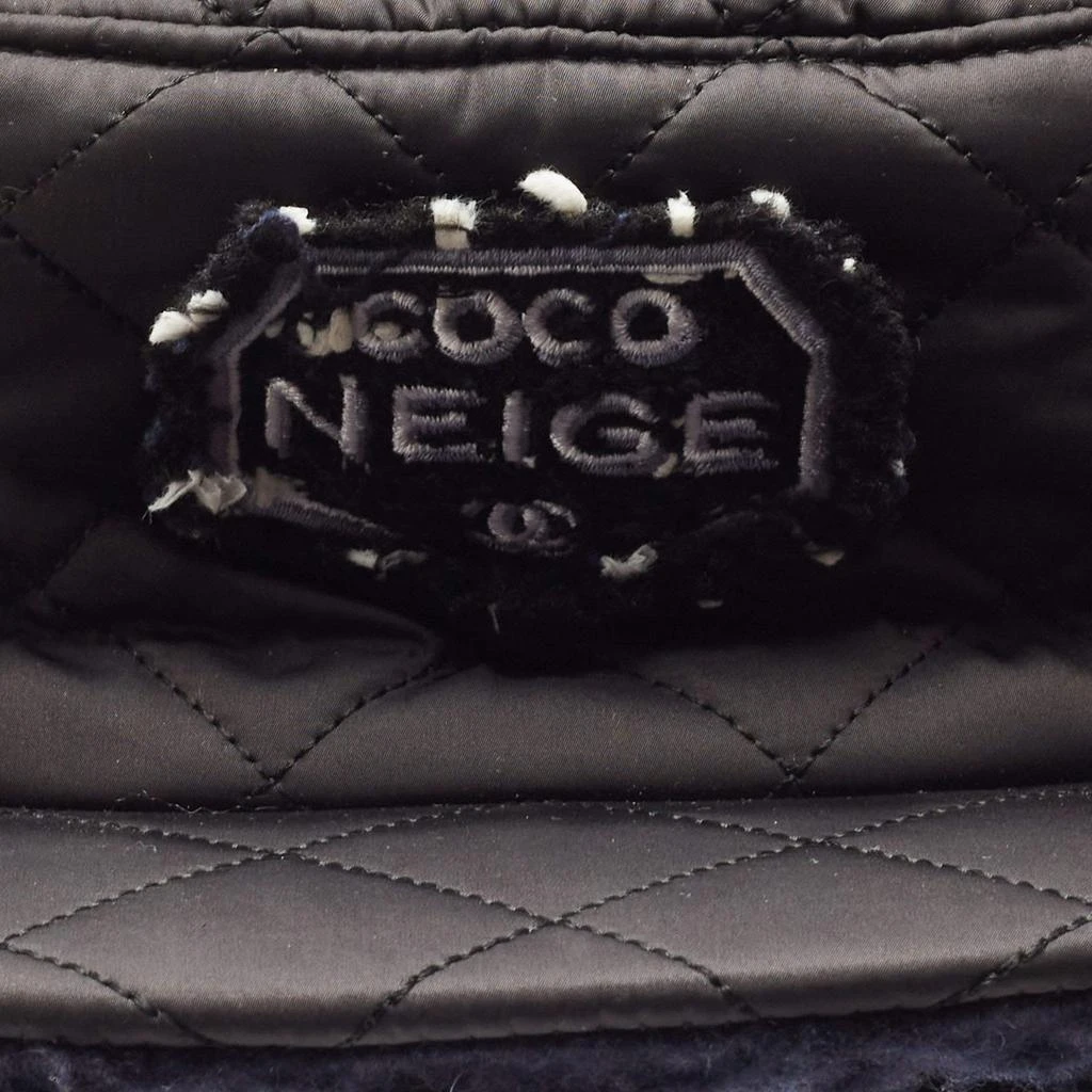 Chanel Chanel Black Quilted Coco Neige Trapper Hat M 4