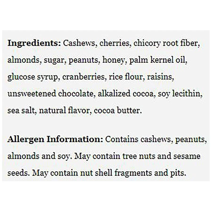 KIND Snack Bar Dark Chocolate Cherry Cashew 2