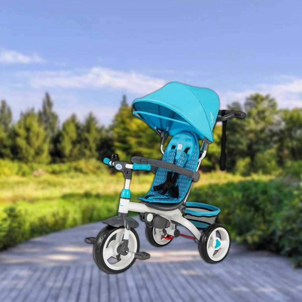 Hivvago 5-in-1 Convertible Baby Tricycle Stroller with Detachable Canopy