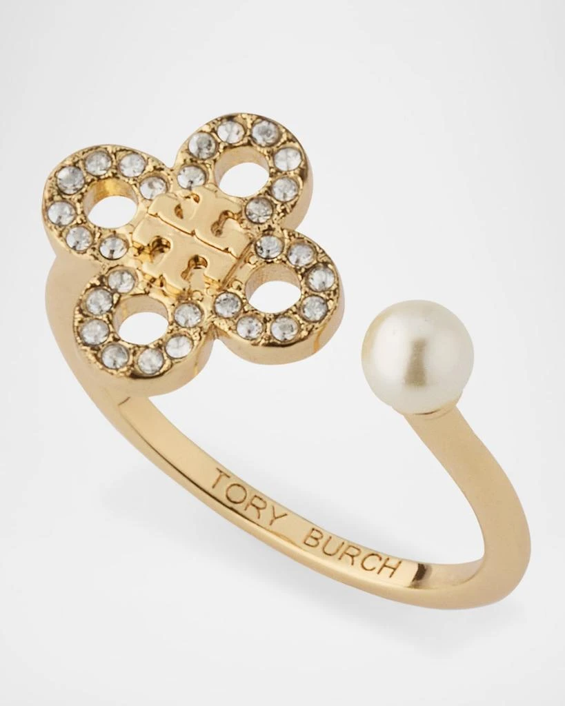 Tory Burch Kira Clover Pave Ring 3