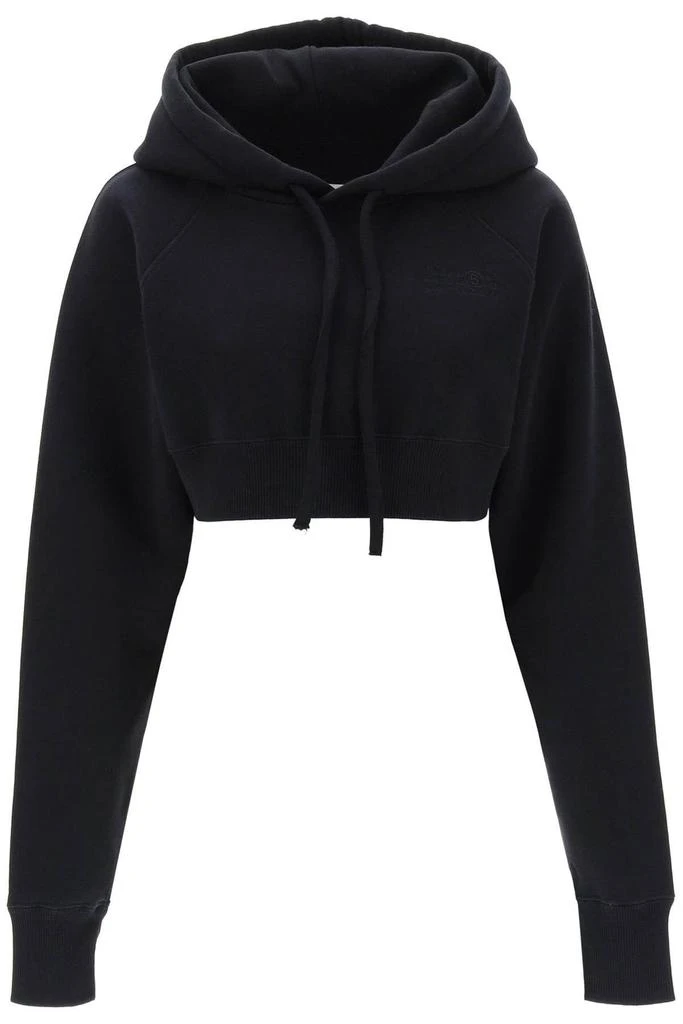 MM6 MAISON MARGIELA Cropped hoodie with numeric logo 1