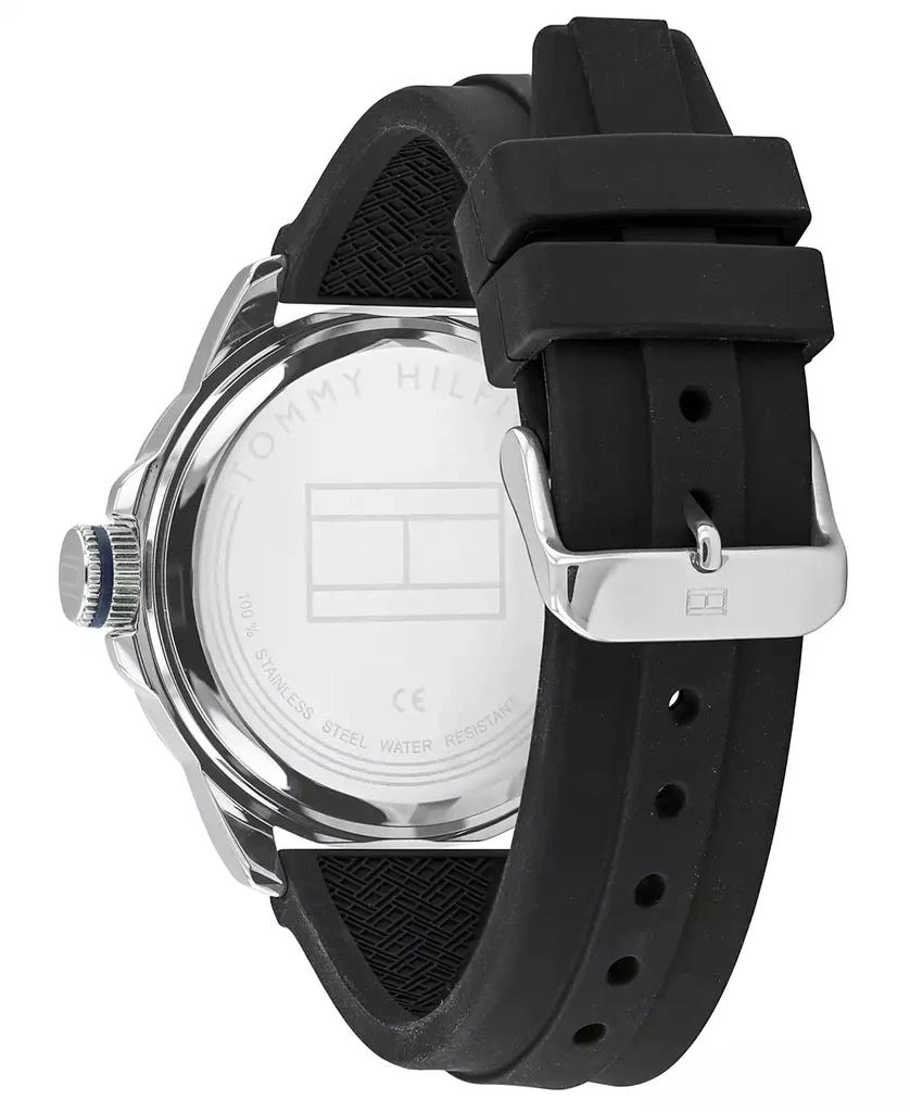 Tommy Hilfiger Men's Black Silicone Strap Watch 44mm, Created for Macy's 4