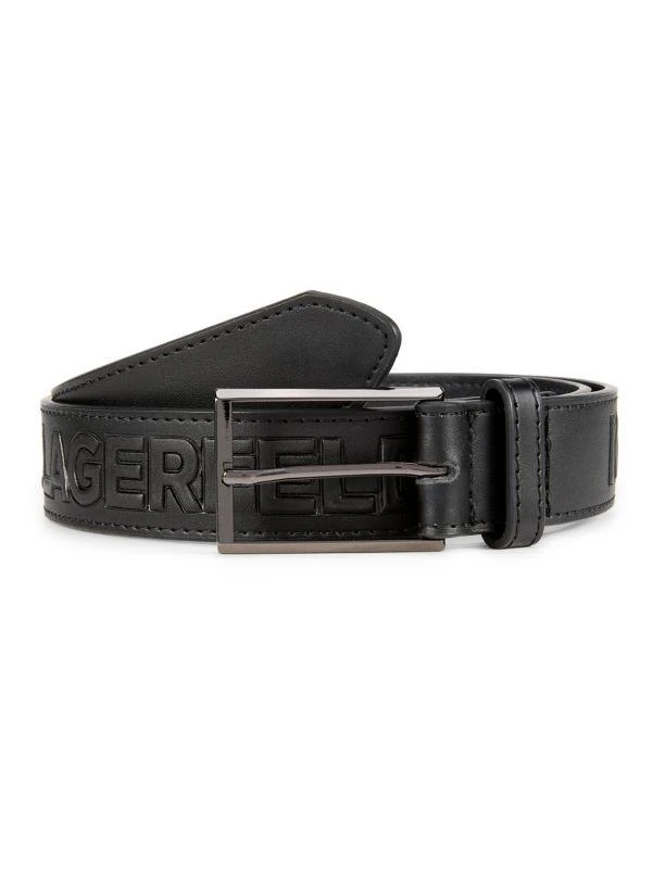 Karl Lagerfeld Paris Deboss Logo Leather Belt 1