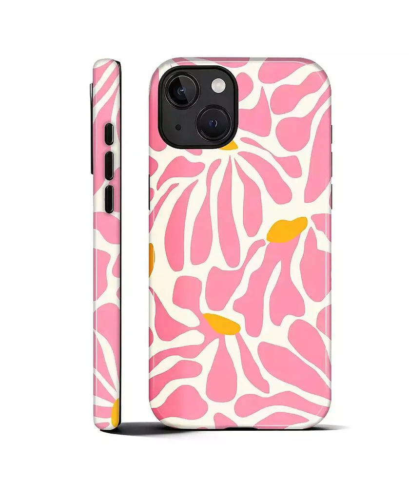 GONEZ Case for iPhone 14 Plus - 2-in-1 Dual-Layer Shockproof Protection, Colorful Flower Art Glossy Case